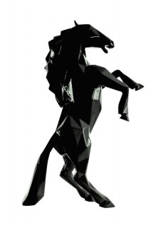Cheval noir résine