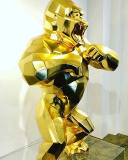 Gorille résine or (Wild Kong)